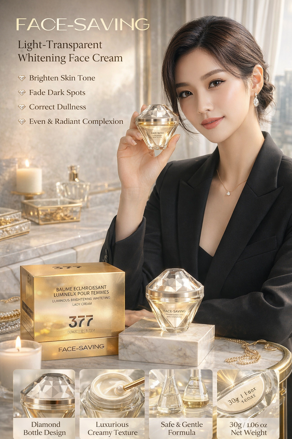 377 Whitening Moisturizing Cream for Skin Brightening