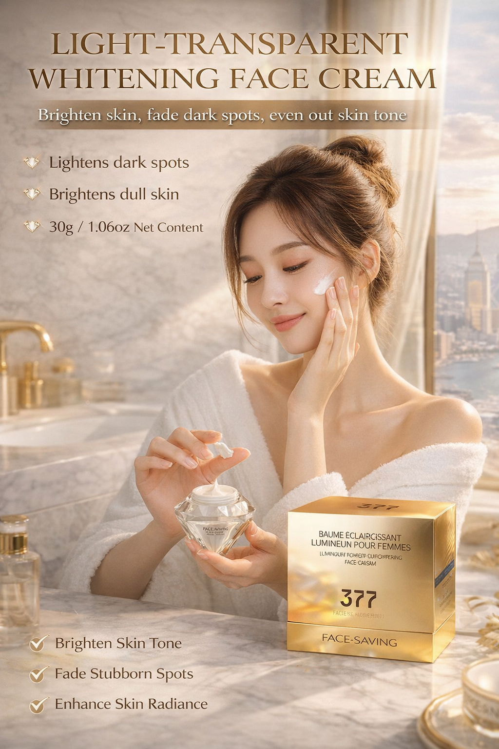 377 Whitening Moisturizing Cream for Skin Brightening