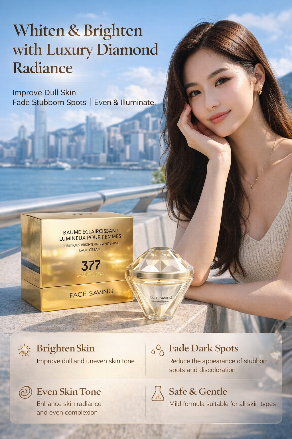 377 Whitening Moisturizing Cream for Skin Brightening