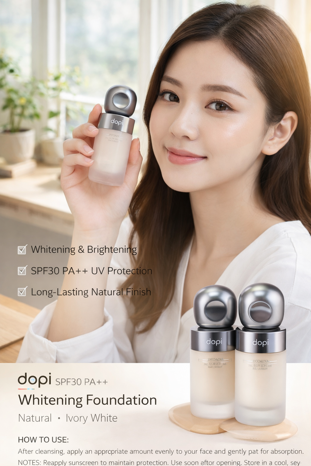 Dopi SPF30 PA+++ Whitening Foundation