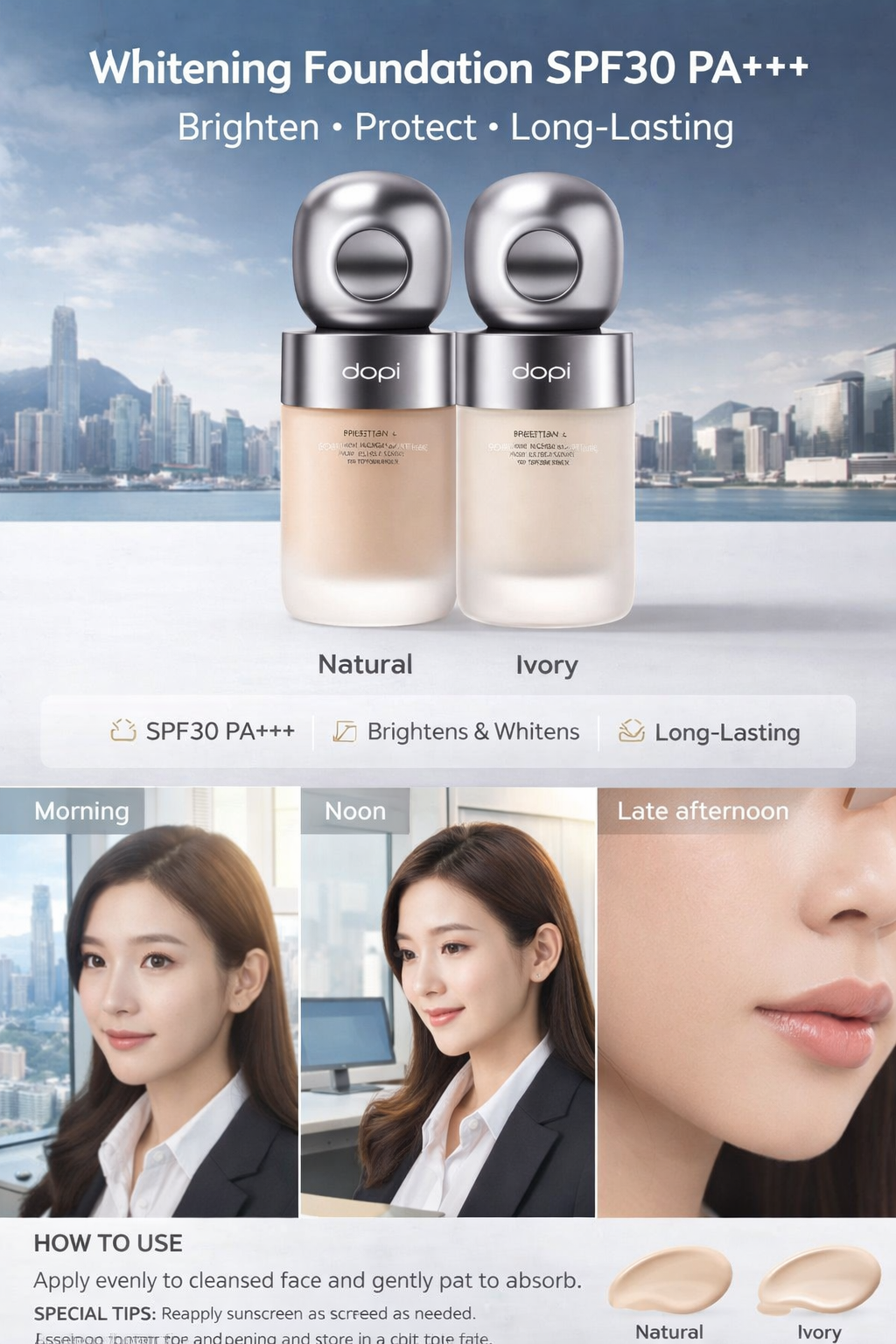 Dopi SPF30 PA+++ Whitening Foundation