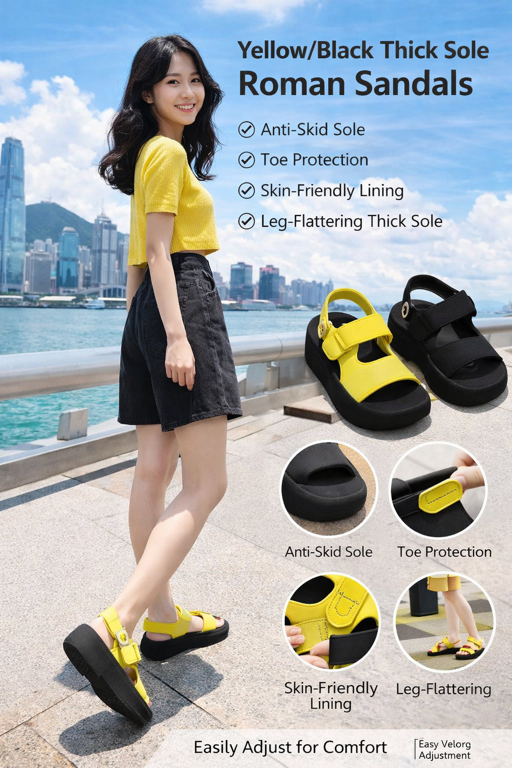 Women's Velcro Roman Sandals