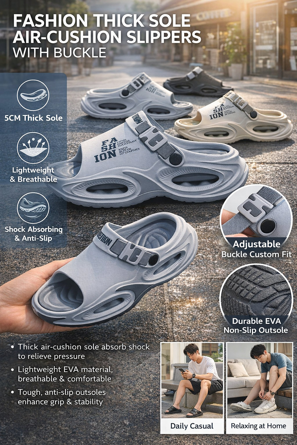 Men's EVA Adjustable Slippers
