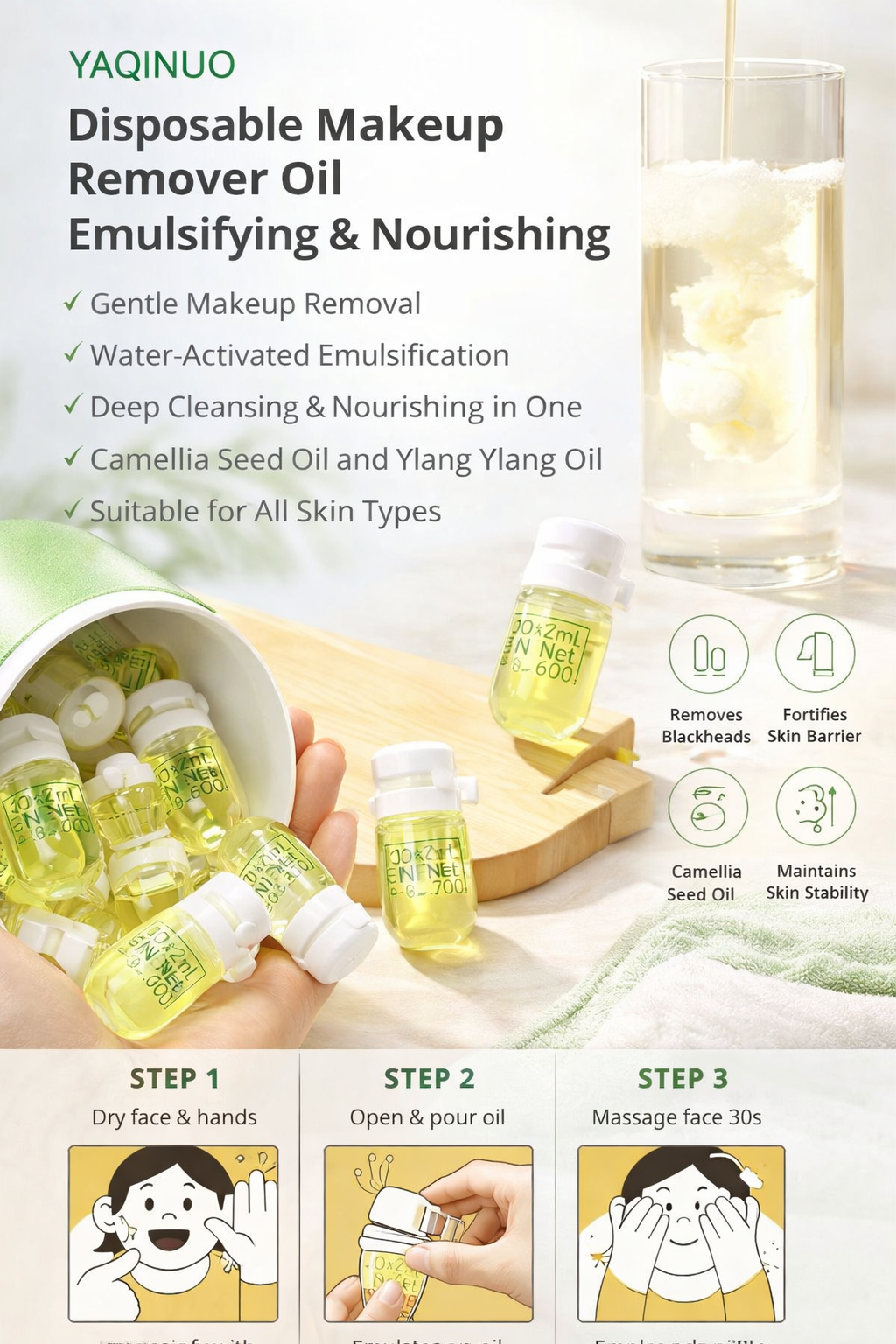 YAQINUO 30pc Cleansing Oil