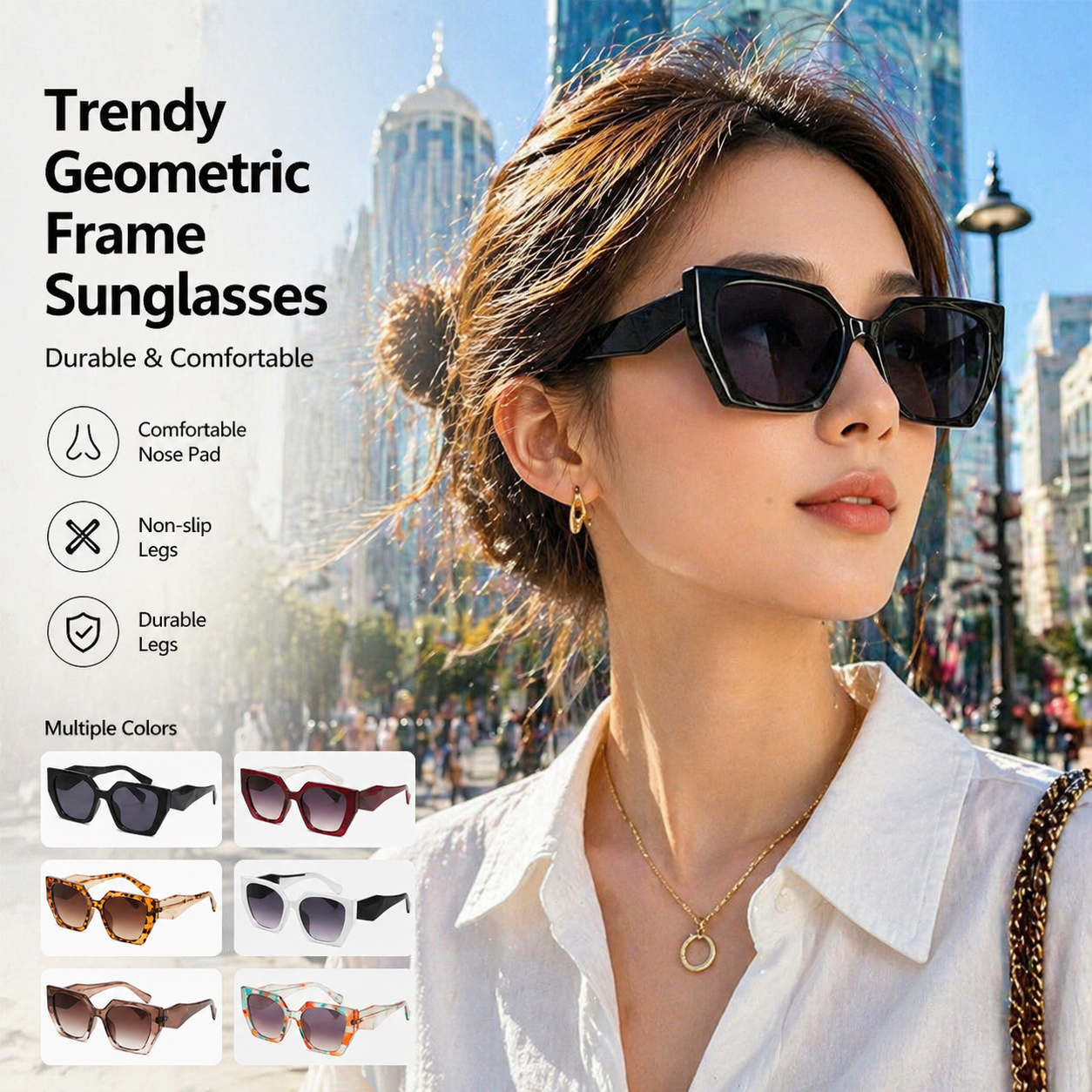 Geometric Square Sunglasses
