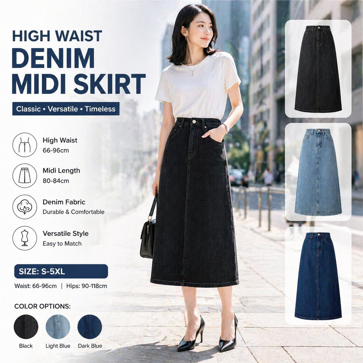 Chic Denim Skirt