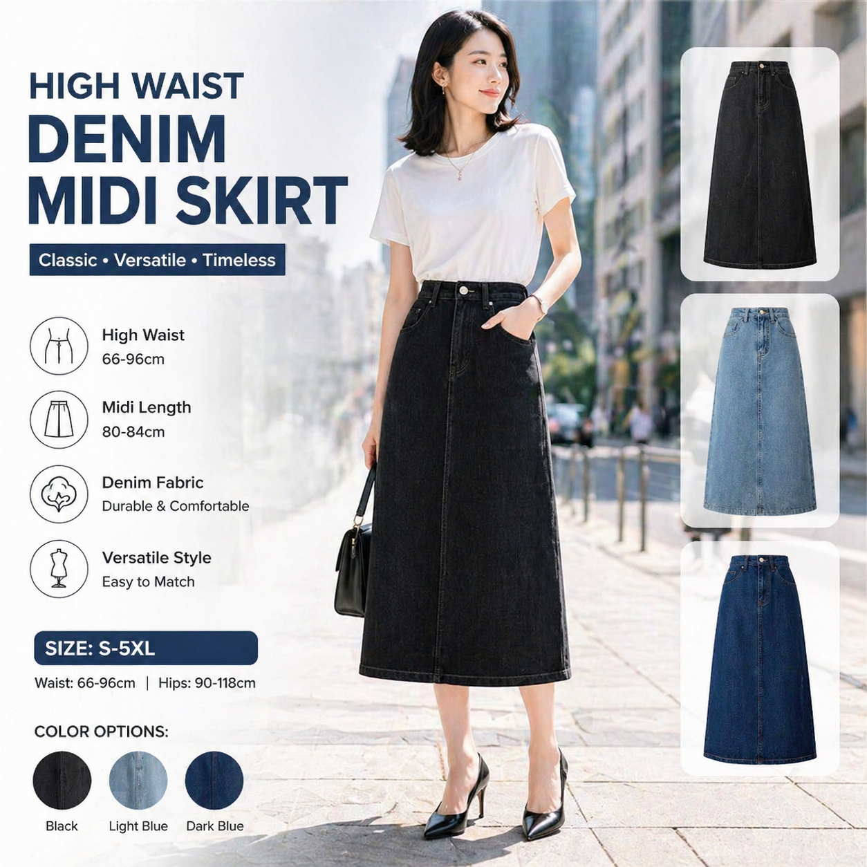 Chic Denim Skirt
