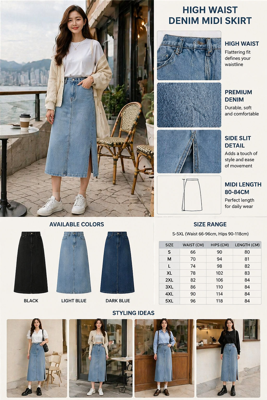 Chic Denim Skirt