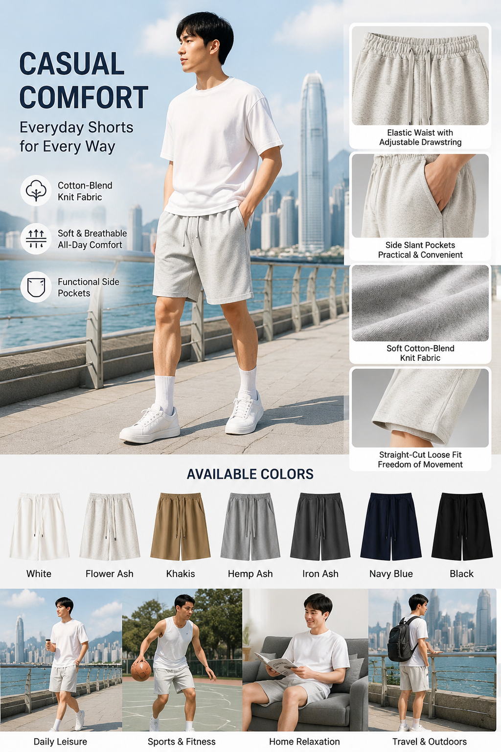 Men's Summer Retro Heavyweight Relaxed Shorts