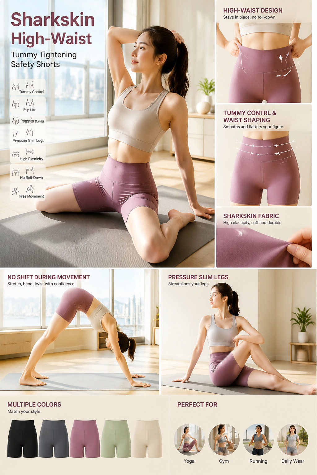 Shark Leggings Thin Comfort Yoga Shorts