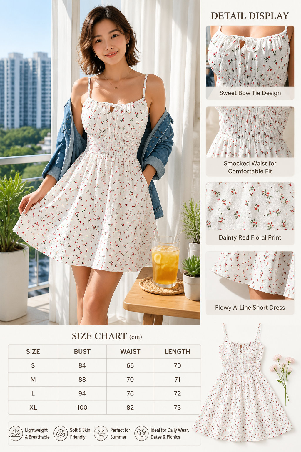 Spaghetti Strap Floral Dress