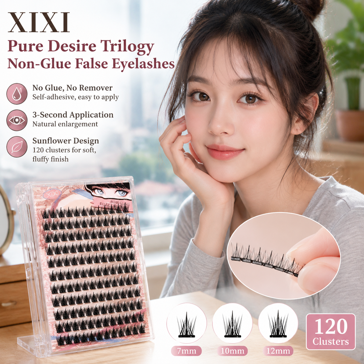 XIXI Self-adhesive Sunflower False Eyelashes