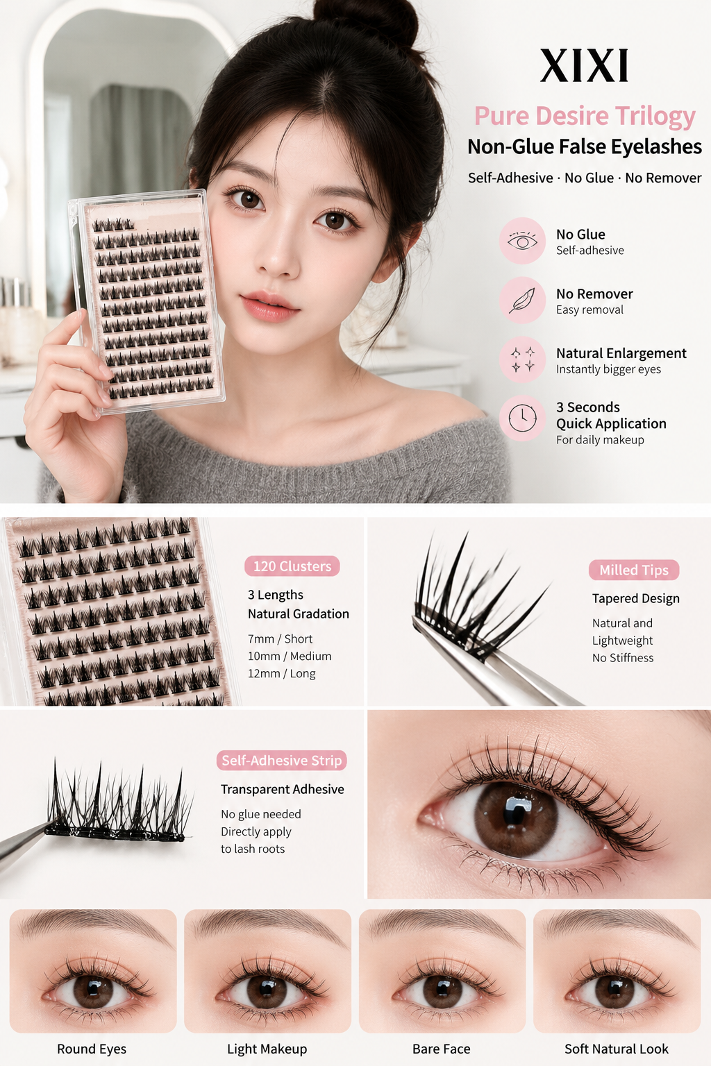 XIXI Self-adhesive Sunflower False Eyelashes