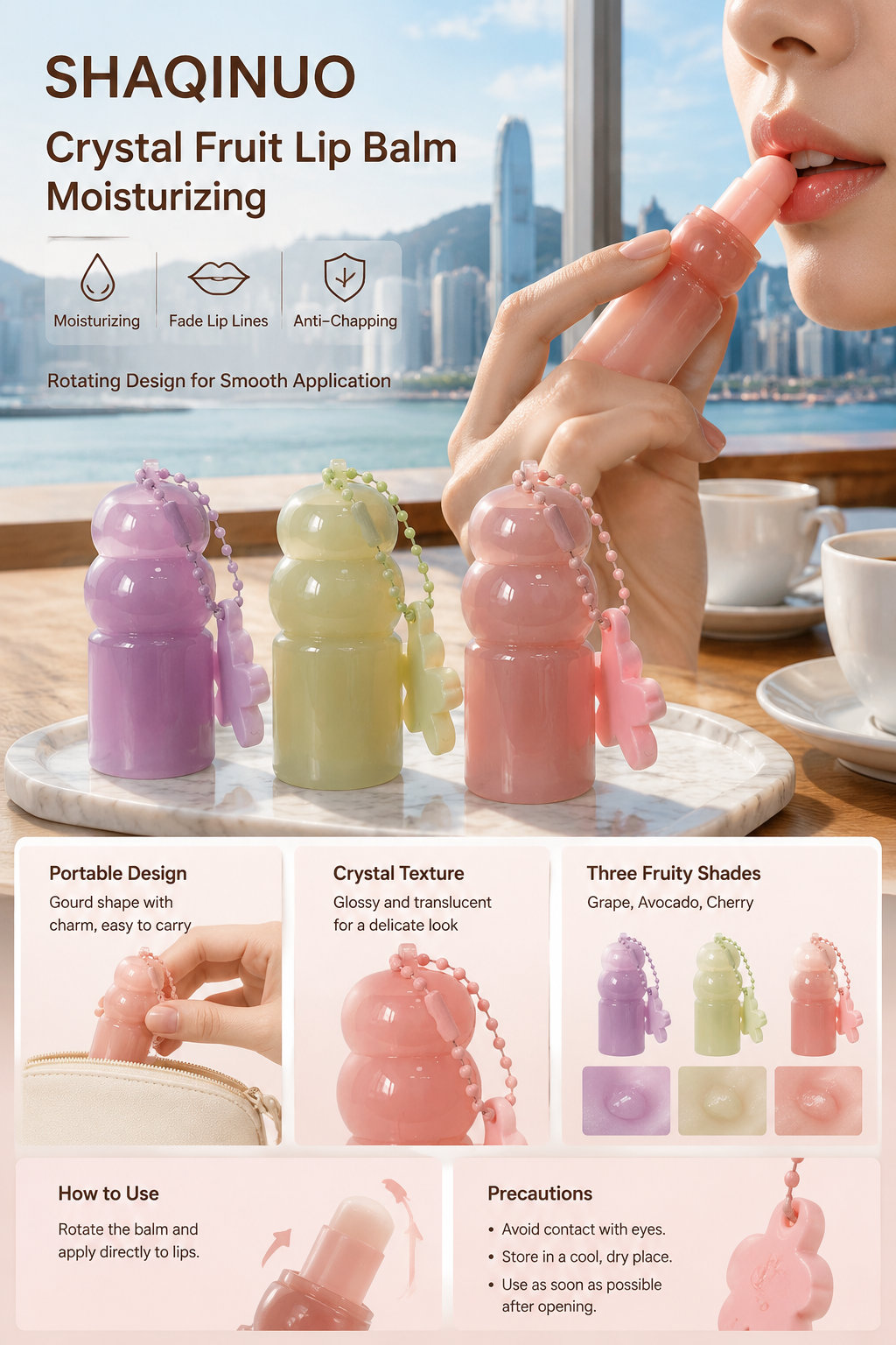 SHAQINUO Portable Lip Balm