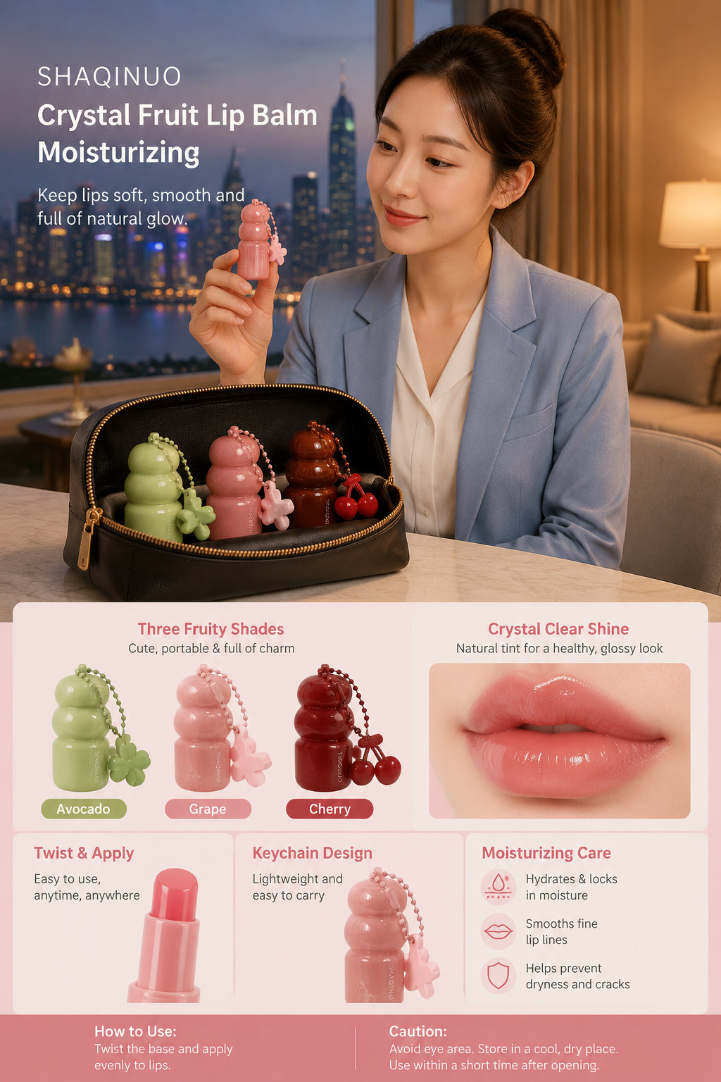 SHAQINUO Portable Lip Balm
